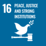 Sustainable Development Goal (SDG) 16 - Peace, Justice and Strong Institution logo